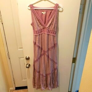 Elegant Mauve Sleeveless Dress